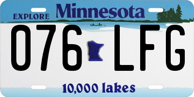 MN license plate 076LFG