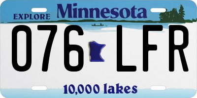 MN license plate 076LFR