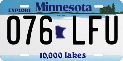 MN license plate 076LFU