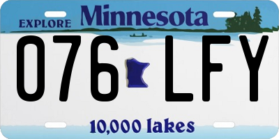 MN license plate 076LFY