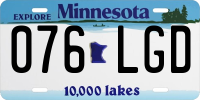MN license plate 076LGD