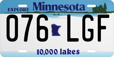MN license plate 076LGF