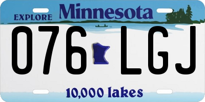 MN license plate 076LGJ