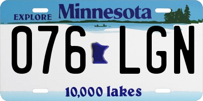 MN license plate 076LGN