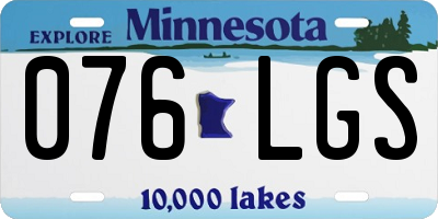 MN license plate 076LGS