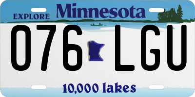 MN license plate 076LGU