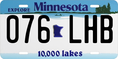 MN license plate 076LHB