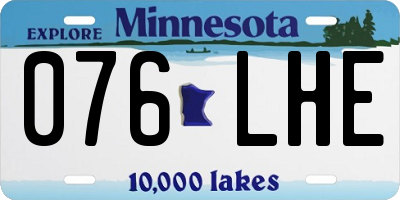 MN license plate 076LHE