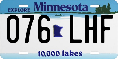 MN license plate 076LHF