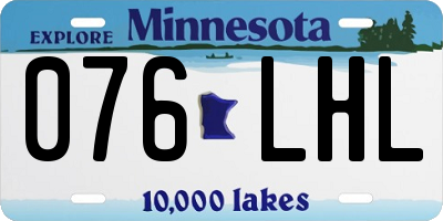 MN license plate 076LHL
