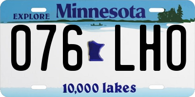 MN license plate 076LHO