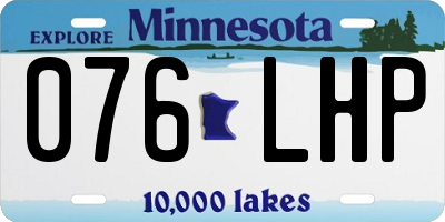 MN license plate 076LHP