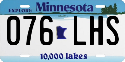 MN license plate 076LHS