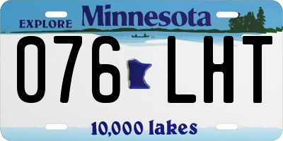 MN license plate 076LHT