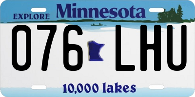 MN license plate 076LHU