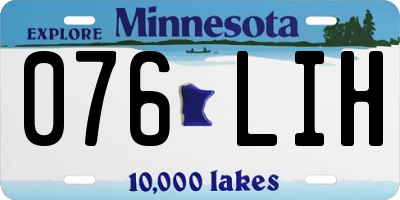 MN license plate 076LIH