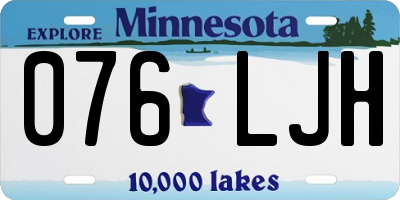 MN license plate 076LJH