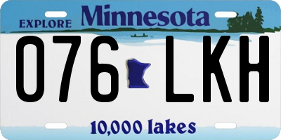 MN license plate 076LKH