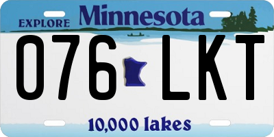 MN license plate 076LKT