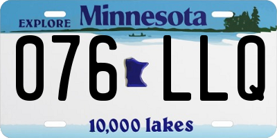 MN license plate 076LLQ