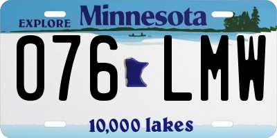 MN license plate 076LMW
