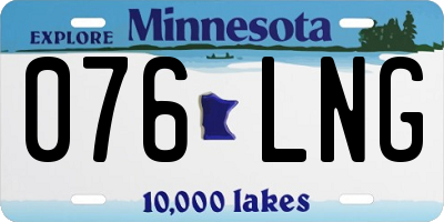 MN license plate 076LNG