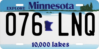 MN license plate 076LNQ