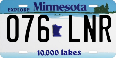 MN license plate 076LNR