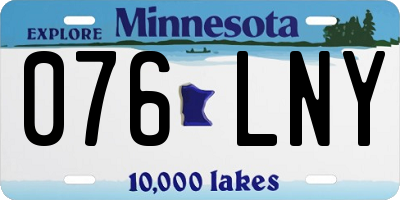 MN license plate 076LNY