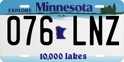 MN license plate 076LNZ