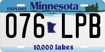 MN license plate 076LPB