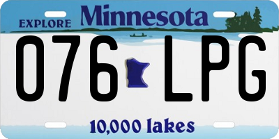 MN license plate 076LPG