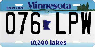 MN license plate 076LPW