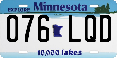 MN license plate 076LQD