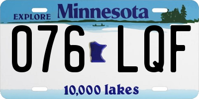 MN license plate 076LQF