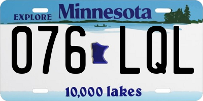 MN license plate 076LQL