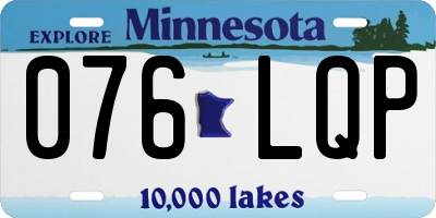 MN license plate 076LQP