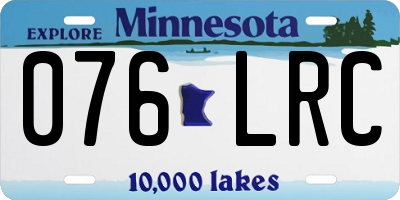 MN license plate 076LRC