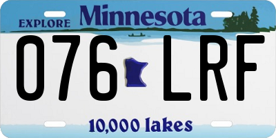 MN license plate 076LRF