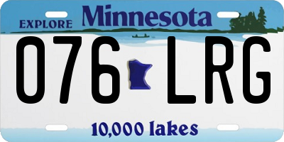 MN license plate 076LRG