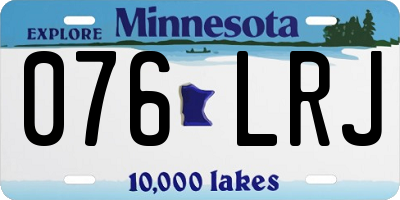 MN license plate 076LRJ