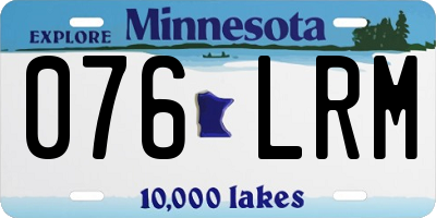 MN license plate 076LRM