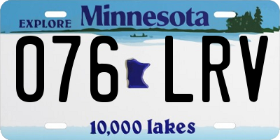 MN license plate 076LRV