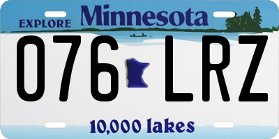 MN license plate 076LRZ