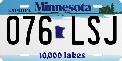 MN license plate 076LSJ