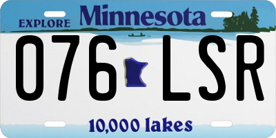 MN license plate 076LSR