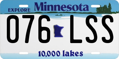 MN license plate 076LSS