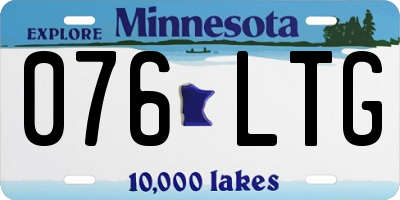 MN license plate 076LTG