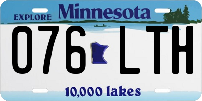 MN license plate 076LTH