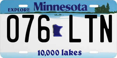 MN license plate 076LTN